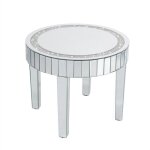 Table basse salon ronde - table basse argenté en verre avec diamants - table dappoint moderne design ... Table basse salon ronde - table basse argenté en verre avec diamants - table dappoint moderne design ...