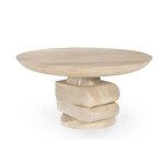 Table basse table de salon ronde en bois de manguier coloris naturel - diamètre 80 x hauteur 39 cm Table basse table de salon ronde en bois de manguier coloris naturel - diamètre 80 x hauteur 39 cm