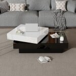 Table basse salon rotation 360° style moderne et élégant couleur noir et blanc splice canapé table 103x60x35. ... Table basse salon rotation 360° style moderne et élégant couleur noir et blanc splice canapé table 103x60x35. ...