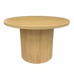 Table basse scandinave ronde 70 cm en bois clair - oviala