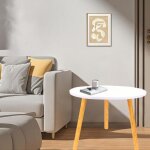 Table basse scandinave de salon - table basse rond contemporaine - errolves - blanc - 50 * 50 * 40 cm ...