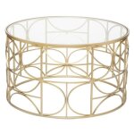 Table basse ronde d71 doré suite atmosphera Table basse ronde d71 doré suite atmosphera