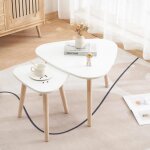 Table basse triangulaire minimaliste scandinave 2 en 1 - lot de 2 - peut accueillir des plantes des vases ... Table basse triangulaire minimaliste scandinave 2 en 1 - lot de 2 - peut accueillir des plantes des vases ...