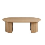 Table basse vagos ? coloris ch�ne naturel ? table basse rectangulaire 120x70 cm ? mdf ? design moderne ...