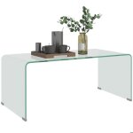 Table basse en verre homcom table de salon rectangulaire moderne en verre trempé bords arrondis sûrs ... Table basse en verre homcom table de salon rectangulaire moderne en verre trempé bords arrondis sûrs ...