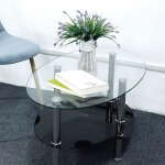 Table basse en verre trempé - xuanyu - design ovale - table basse salon - table basse ronde - 90 * 50 ... Table basse en verre trempé - xuanyu - design ovale - table basse salon - table basse ronde - 90 * 50 ...