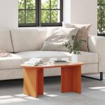 Table basse - vidaxl - 80 x 395 x 35 cm - bois de pin massif - ovale - marron cire