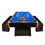 Table de billard 8 pieds moderne et bancs conteneurs ? bellagio