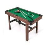 Table de billard costway - 122x61x76 cm - 16 boules - 2 queues de billard - triangle - brosse - surface ...