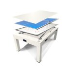 Table de billard multifonction blanche 7ft - mdf - intrieur - mixte - adulte - 4 - en - 1