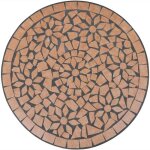 Table de bistro / table de bar de jardin lemon terre cuite 60 cm mosaque tt333