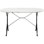 Table bistrot 120x60cm marbre blanc kare design Table bistrot 120x60cm marbre blanc kare design