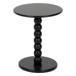 Table � caf� cylindre en bois noir 38x38 cm