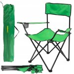 Table de camping - king camp - pique - nique - 1 table et 2 chaises - 4 places - vert