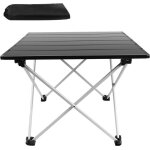 Table de camping pliante en aluminiumtable de voyage l�ger et portable facile � monter 40x35x32cm