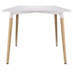 Table carr�e blanche moderne pour salon salle � manger cuisine