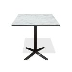 Table carr�e de jardin en acier et plateau hpl - noir