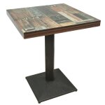 Table carr�e - mengda - vintage � pied unique - convient aux restaurants salons bars - jusqu�120kg fer ...