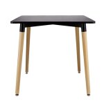 Table carrée noire moderne pour salon salle à manger cuisine Table carrée noire moderne pour salon salle à manger cuisine