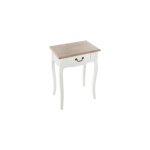 Table de chevet - chrysa - l 47 x l 30 x h 65 cm - blanc Table de chevet - chrysa - l 47 x l 30 x h 65 cm - blanc