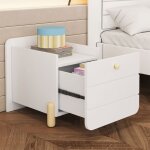 Table de chevet enfant table chevet blanc avec 1 tiroir et tagrecoulissant silencieuxpour salon et ...