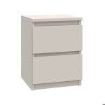 Table de chevet malmo ii cachemire - 2 tiroirs - style scandinave