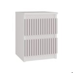 Table de chevet malmo m2 arteso pink / rose - 2 tiroirs - style scandinave