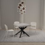 Table clerk 90x90 extensible jusquà 194 dessus ciment / cadre anthracite - table clerk - carré - blanc ... Table clerk 90x90 extensible jusquà 194 dessus ciment / cadre anthracite - table clerk - carré - blanc ...