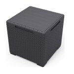 Table coffre keter vigo table de jardin avec fonction de rangement suppl�mentaire 37x37x37cm bo�te de ...