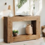 Table console - 120  30  83. 5cm - table console moderne - grain de bois brun clair - table de hall ...