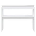 Table console blanche - wiens - 102x30x80 cm - bois ding�nierie - blanc - style scandinave moderne - ...