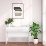 Table console en bois ding�nierie - wiens - blanc - 100x35x765 cm - style scandinave moderne - robuste ...