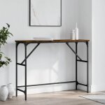 Table console chêne fumé 100x32x75cm bois dingénierie bout de canape salon complet commode entree couloir ... Table console chêne fumé 100x32x75cm bois dingénierie bout de canape salon complet commode entree couloir ...