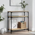 Table console chêne sonoma 75x29x75cm bois dingénierie bureau etudiant bout de canape salon complet gueridon ... Table console chêne sonoma 75x29x75cm bois dingénierie bureau etudiant bout de canape salon complet gueridon ...