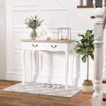 Table console table dappoint design vintage 2 tiroirs 87 x 34 x 78 5 cm blanc