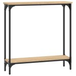 Table console - dec031948 - bois dingénierie - couleur chêne - 75 x 225 x 75 cm - style industriel Table console - dec031948 - bois dingénierie - couleur chêne - 75 x 225 x 75 cm - style industriel