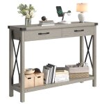 Table console dentr�econsole double 43 x 12 x 31 poucesstyle r�trogris