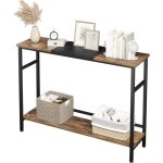 Table console table d?entre buffet bout de canap table dappoint avec 2 tagres de rangement ? 100x23x80 ...