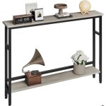 Table console - table d?entr�e cadre et 4 pieds en fer table dappoint bout de canap� - 100 x 15 x 80 ...