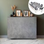 Table console extensible 300cm nefertiti effet béton ciré gris Table console extensible 300cm nefertiti effet béton ciré gris
