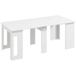 Table console extensible 6 personnes gretel blanche
