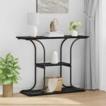 Table console - console extensible vidaxl table console ch�ne noir 101 x 35 x 805 cm bois ding�nierie ...