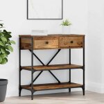 Table console - console extensible vidaxl table console avec tiroir marron 100 x 345 x 75 cm bois