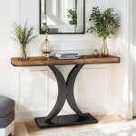 Table console table de hall dentr�e �troite 100�29. 5�82. 5 cm avec base g�om�trique table dappoint pour ...
