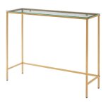 Table console kronoby 80 x 100 x 30 cm or / transparent