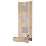 Table console meuble console avec 1 tiroir coloris ch�ne cambrian - longueur 45 x profondeur 28 x hauteur ...