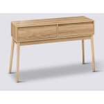 Table console meuble console avec 2 tiroirs en bois coloris beige - longueur 114 x profondeur 37 x hauteur ... Table console meuble console avec 2 tiroirs en bois coloris beige - longueur 114 x profondeur 37 x hauteur ...