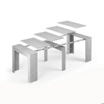 Table console � rallonge dpanozz - dmora - melamin� - ciment 90x51h78 cm