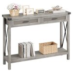 Table console - girs - 109x30. 5x76cm - 2 tiroirs - style industriel - meuble dentr�e