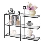 Table console en verre 3 niveaux - vevor - table dappoint rectangulaire moderne - bout canapé avec plateau ... Table console en verre 3 niveaux - vevor - table dappoint rectangulaire moderne - bout canapé avec plateau ...